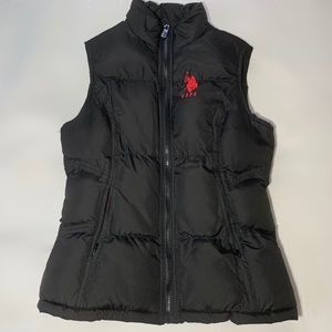 USPA Black Puffer Vest